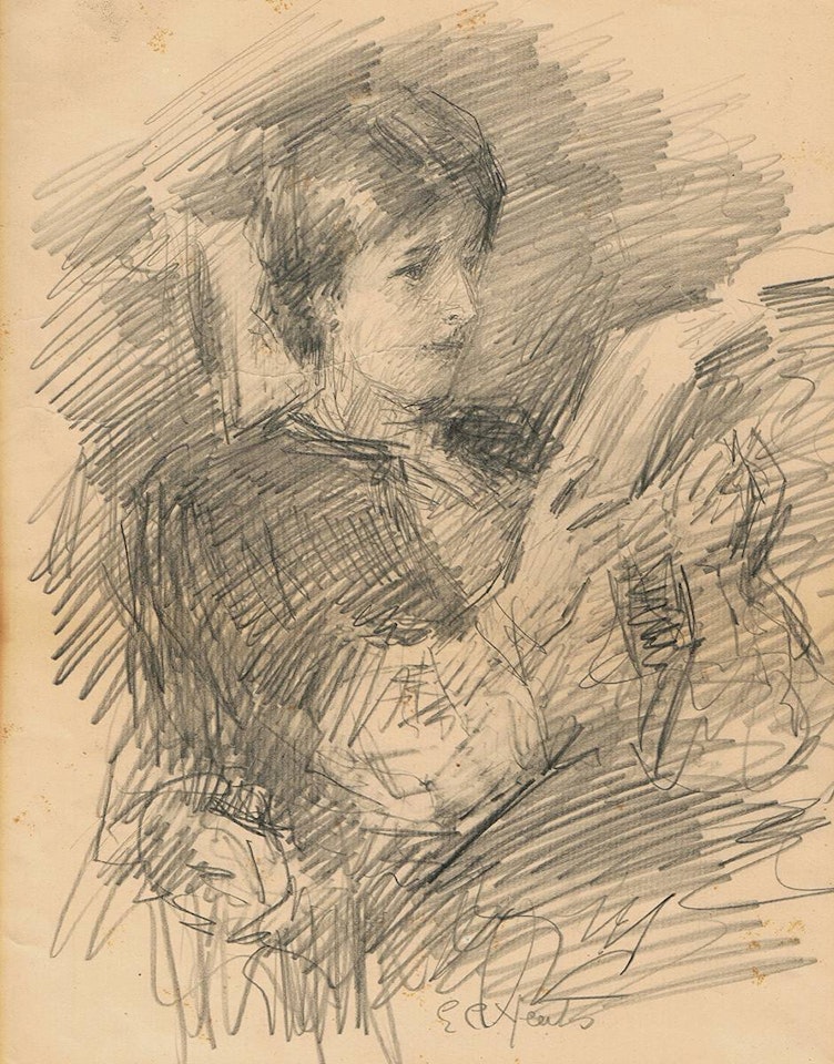 LILY RECLINING by John Butler Yeats