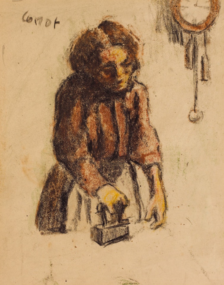 WOMAN IRONING by William Conor