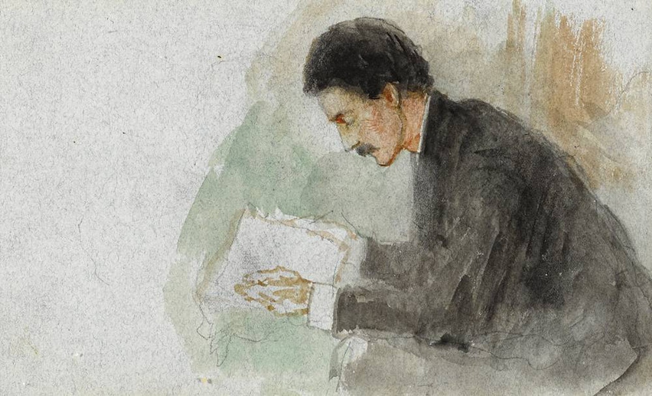 GENTLEMAN READING by John Butler Yeats