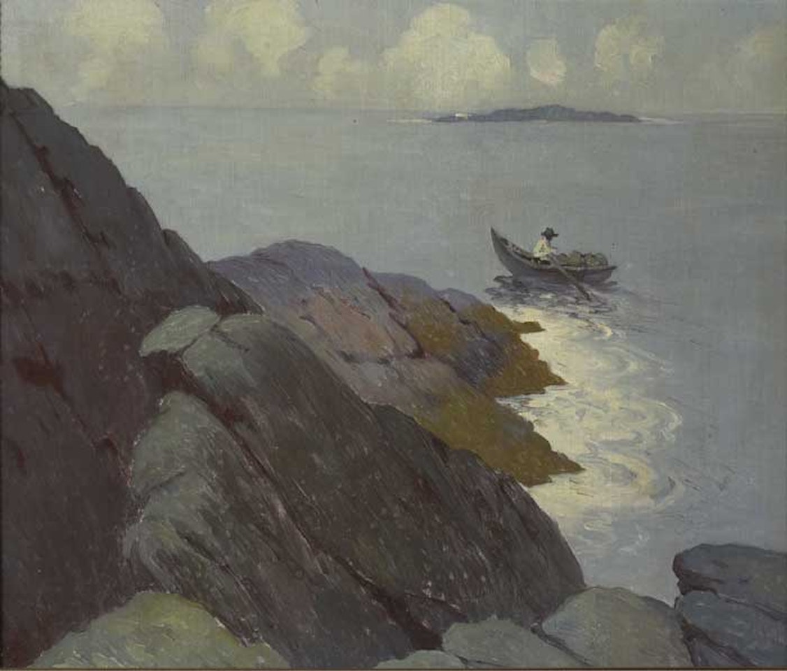FISHERMAN IN A CURRACH by Paul Henry