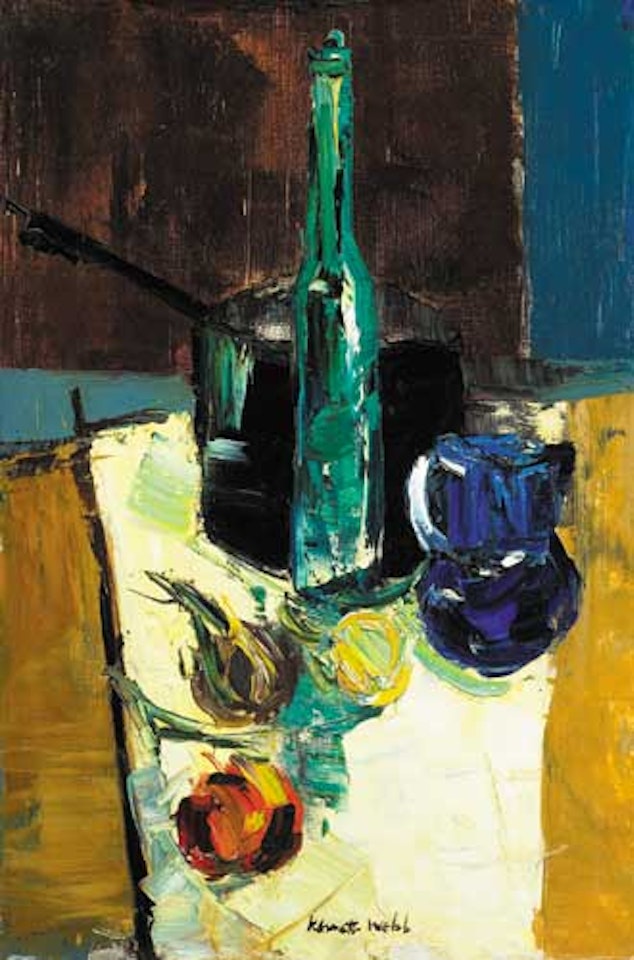 STILL LIFE WITH GREEN BOTTLE by Kenneth Webb