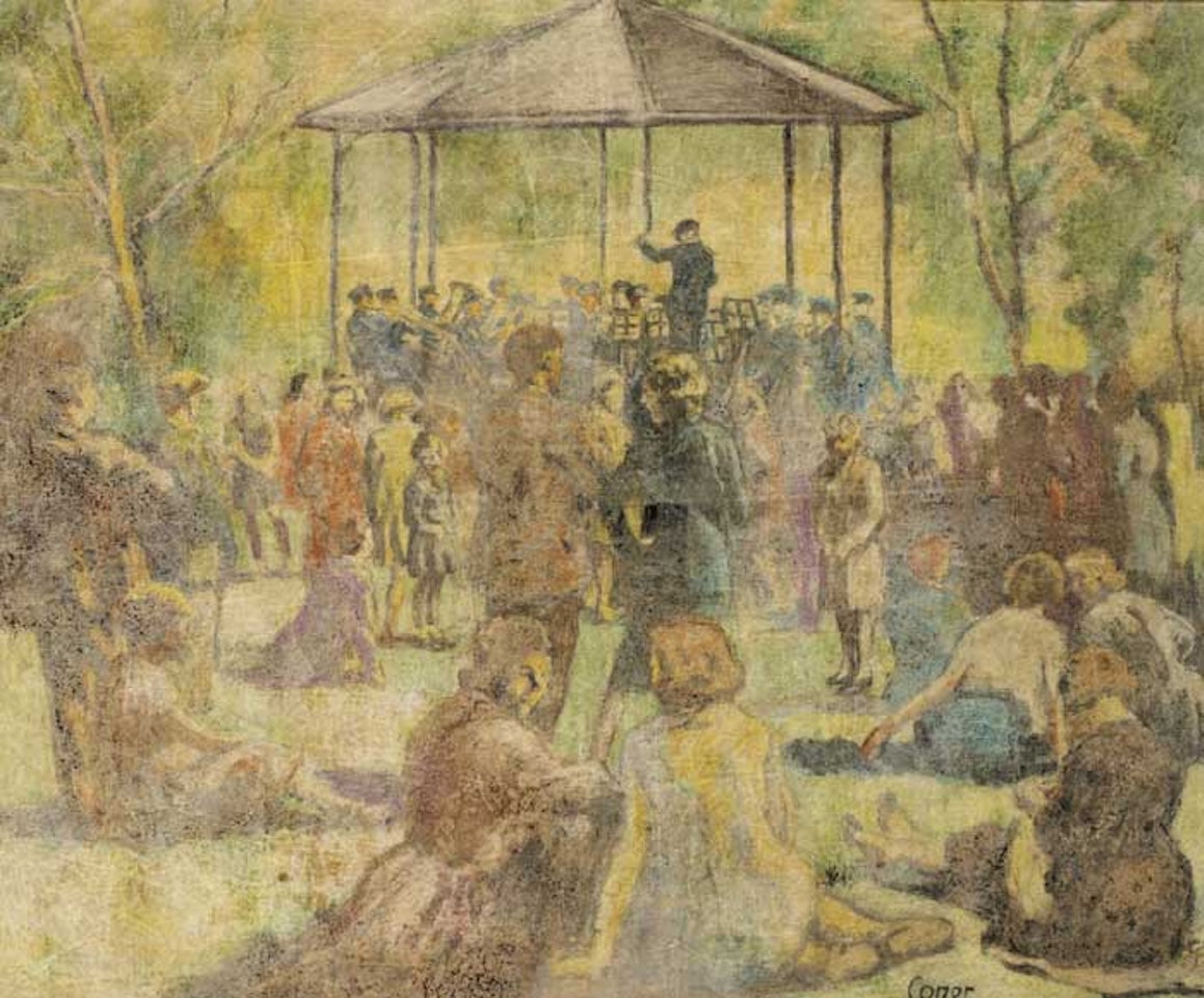 BANDSTAND, BOTANIC GARDENS, BELFAST by William Conor