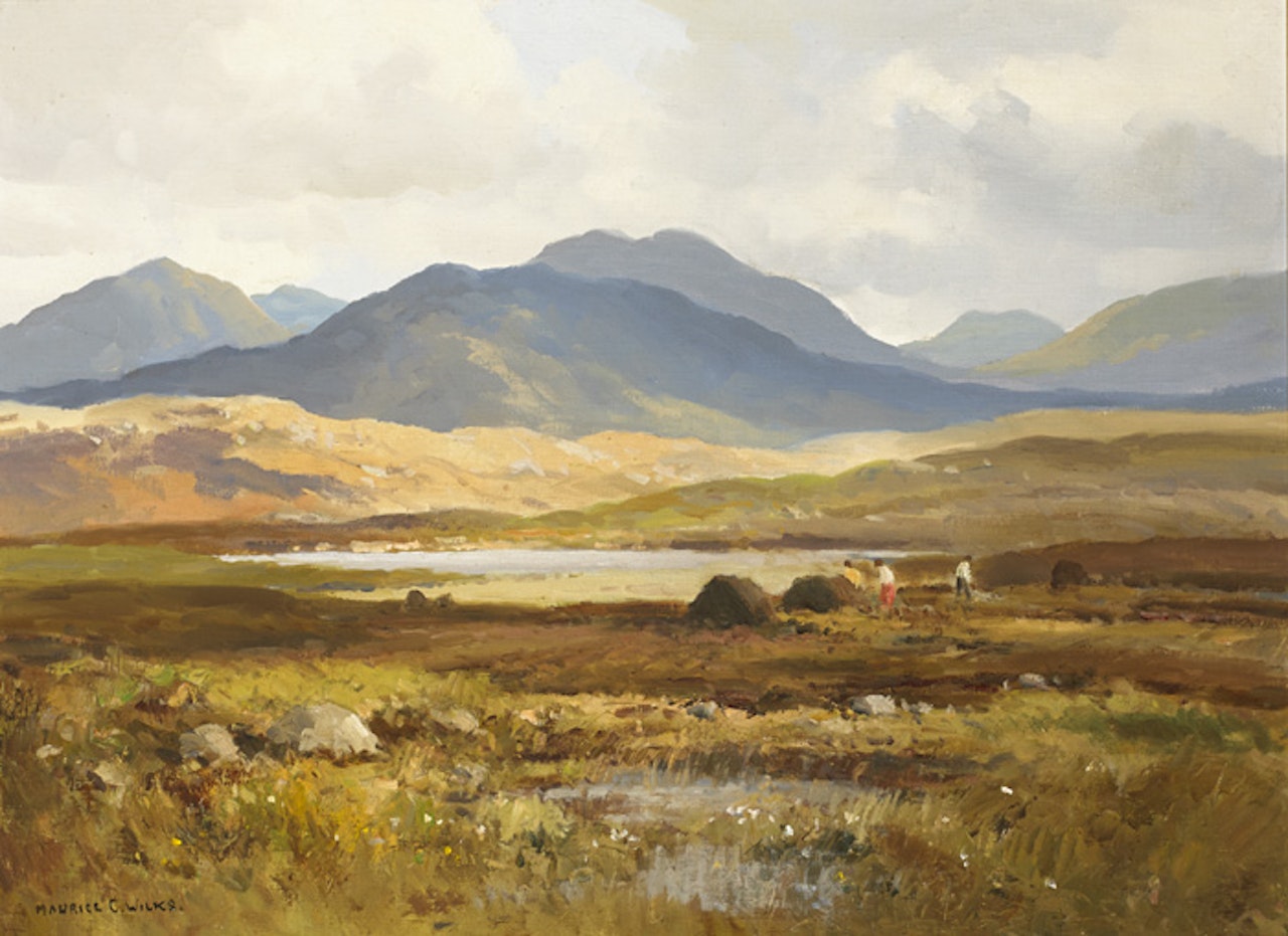 LANDSCAPE AT BALLINAKILL, CONNEMARA by Maurice Canning Wilks