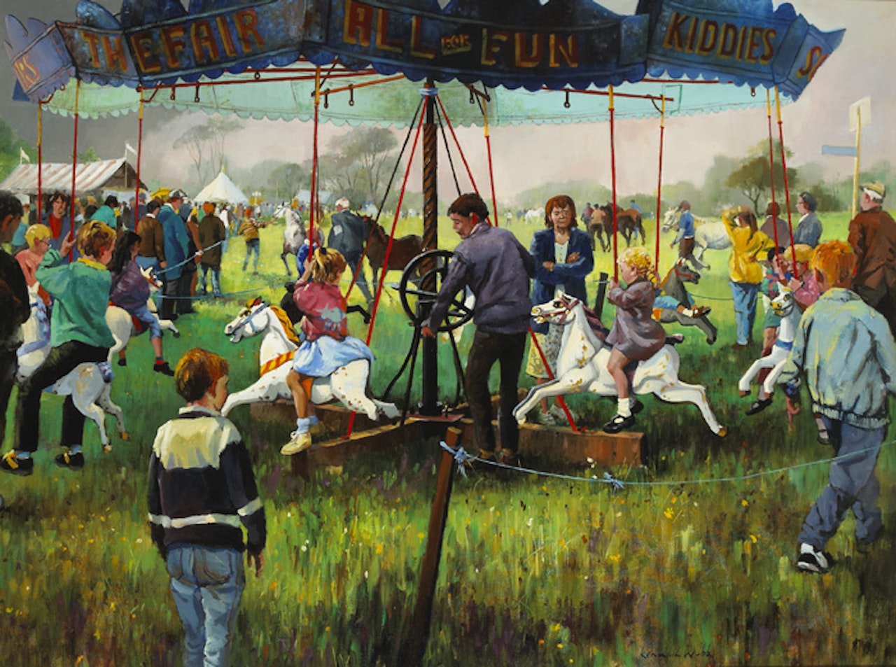 OUGHTERARD FAIR, COUNTY GALWAY by Kenneth Webb