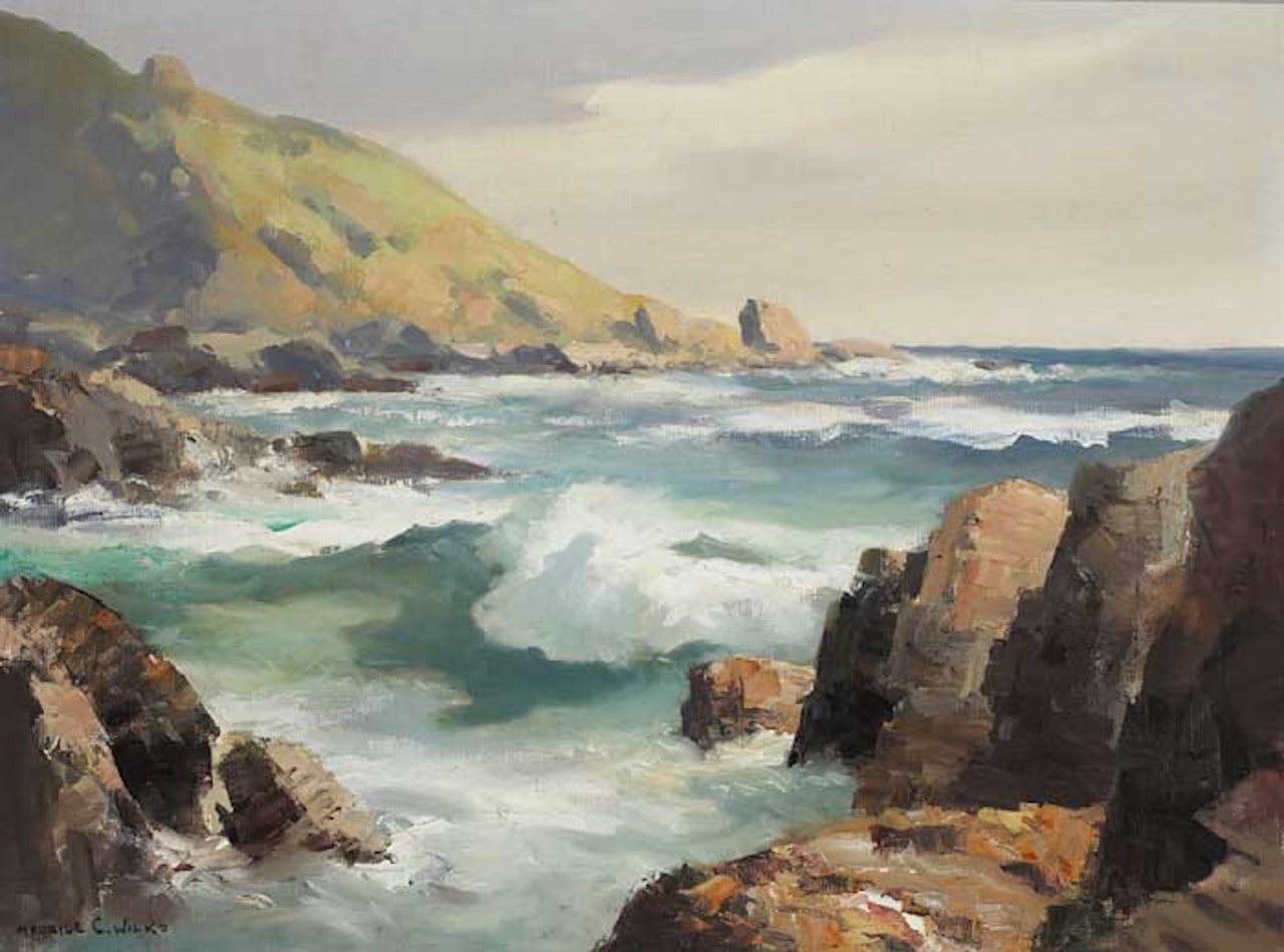 ROUGH SEAS, INISHOWEN HEAD, COUNTY DONEGAL by Maurice Canning Wilks