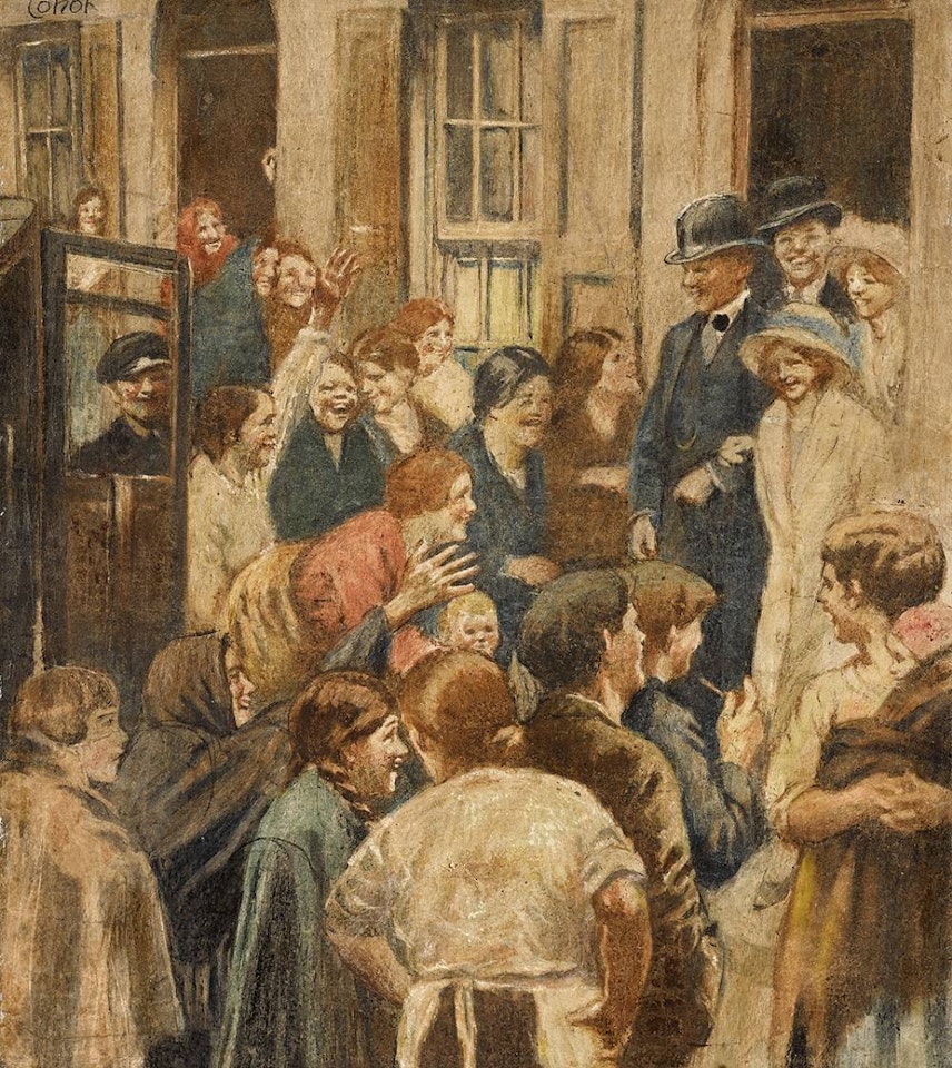 WEDDING AT JOY STREET, BELFAST by William Conor