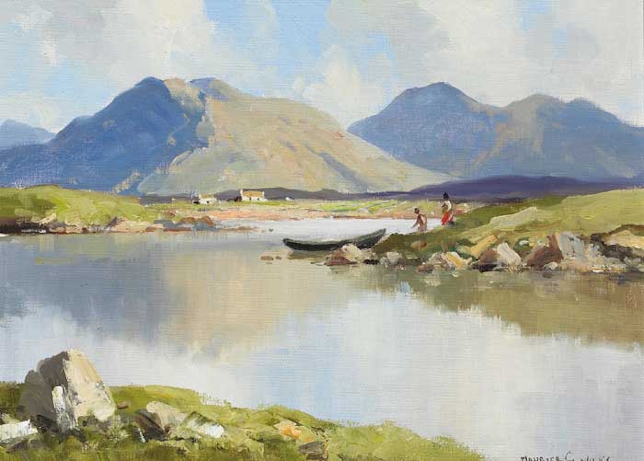REFLECTIONS, CONNEMARA (BEN LETTERY FROM ROUNDSTONE) by Maurice Canning Wilks