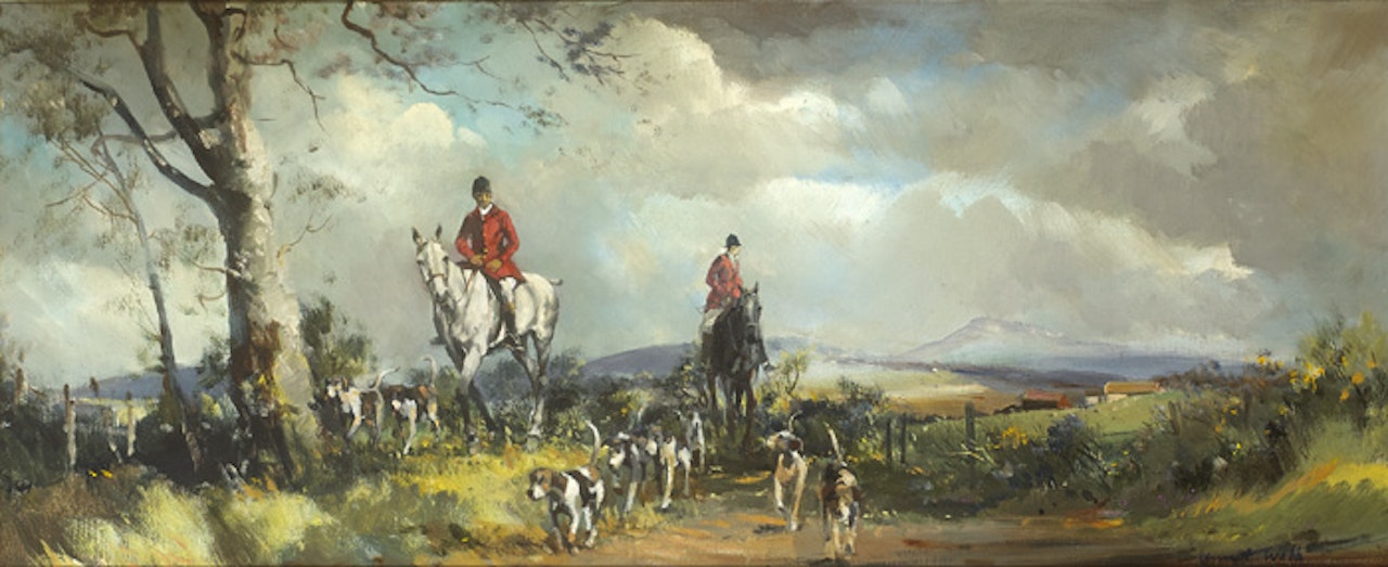 IRISH HUNTING SCENE by Kenneth Webb