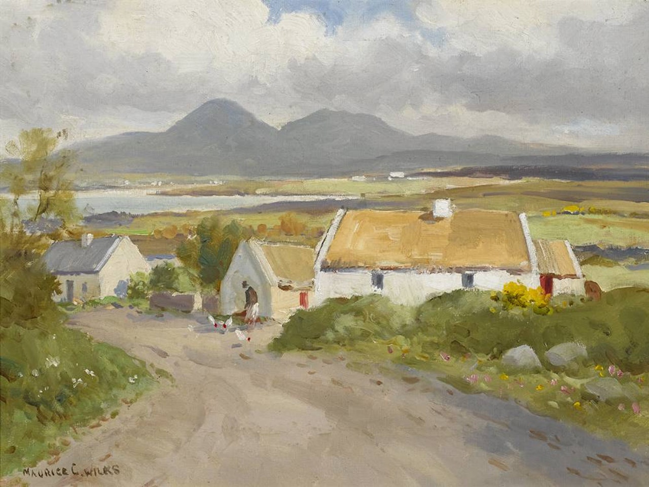 THE MOURNE MOUNTAINS FROM ROSSGLASS, COUNTY DOWN by Maurice Canning Wilks