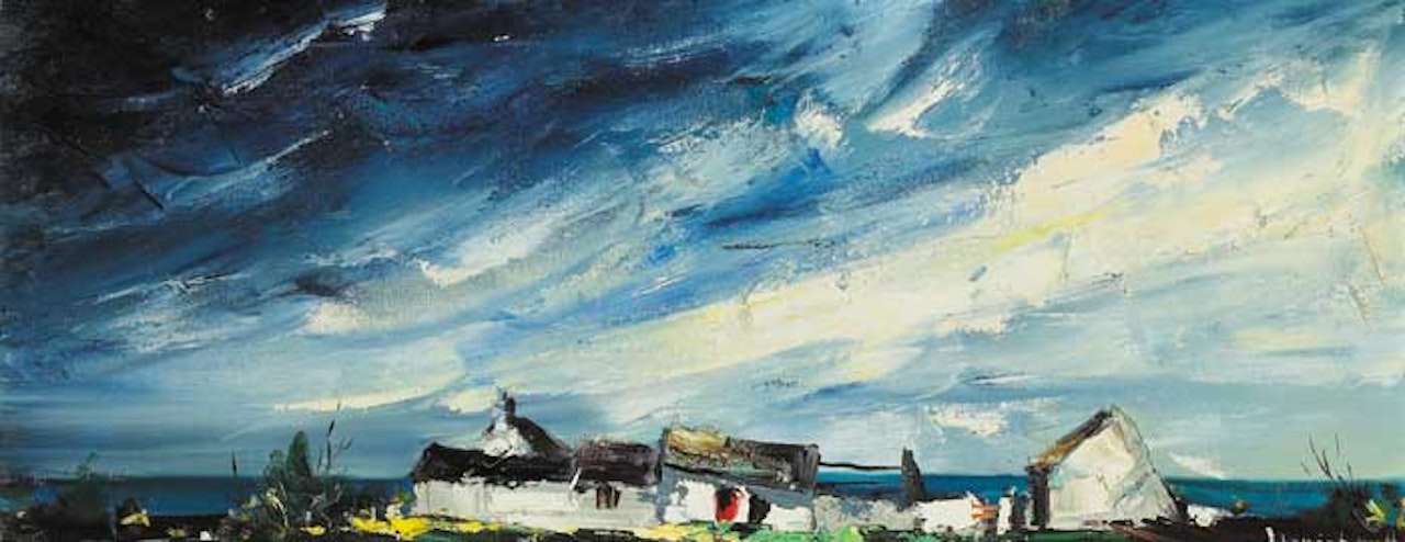 BLUE LANDSCAPE AND WHITE GABLE by Kenneth Webb