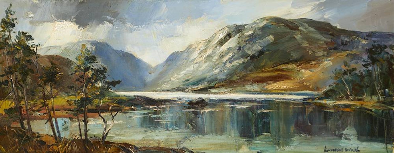 MOUNTAIN AND LAKE SCENE by Kenneth Webb
