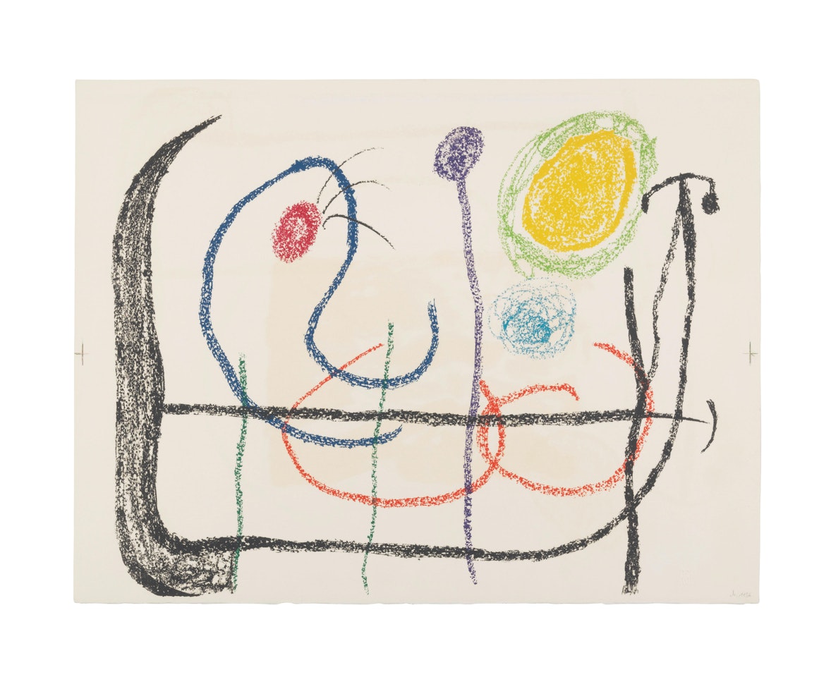 6 Plates, from Album 21 (6 works) (Mourlot 1126; 1127; 1128; 1136; 1141; 1142) by Joan Miró