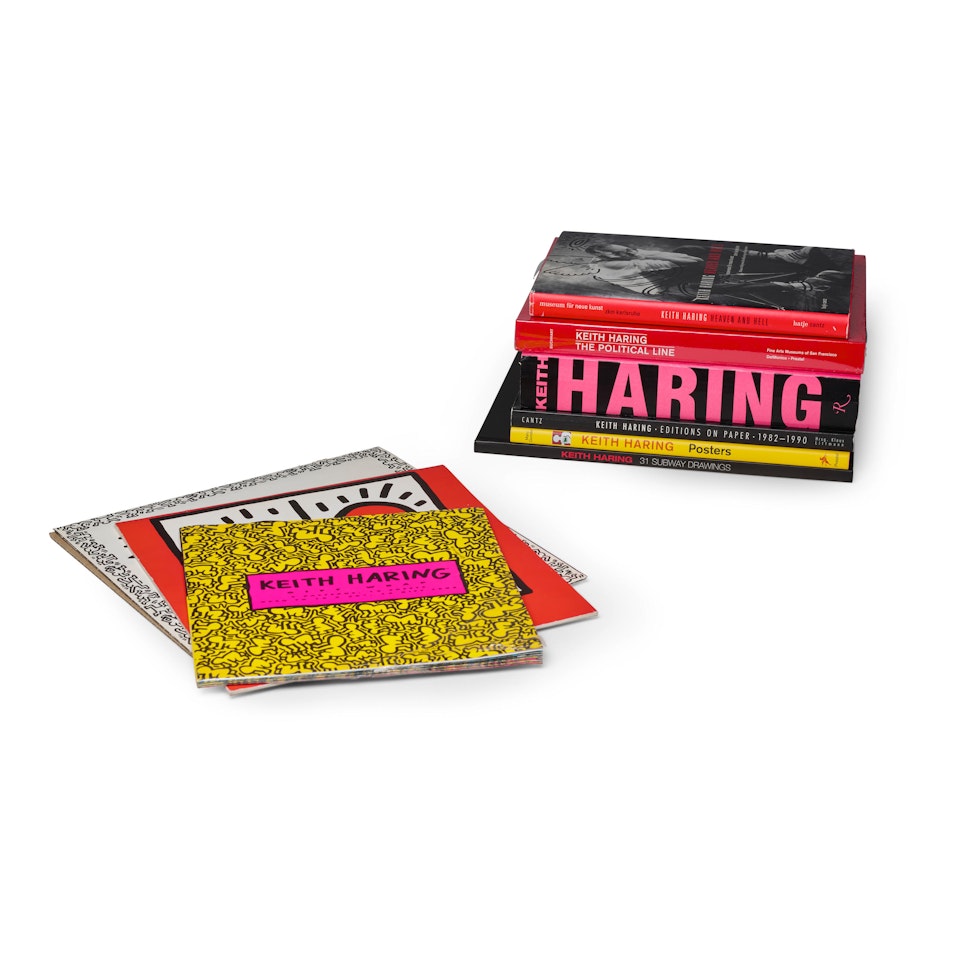 Group of Books and Ephemera (9 works) by Keith Haring