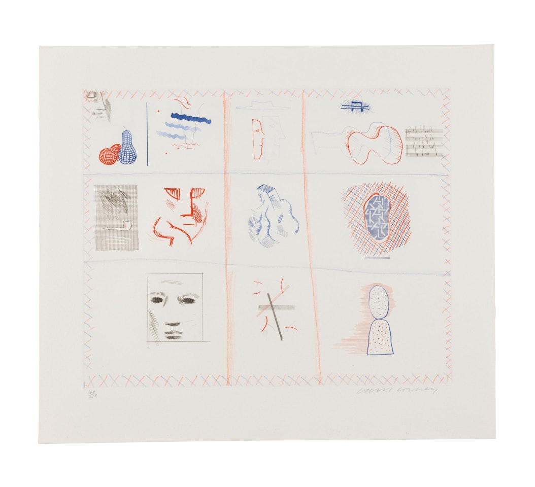 Franco-American Mail, from The Blue Guitar (Scottish Arts Council 203; Museum of Contemporary Art Tokyo 182) by David Hockney