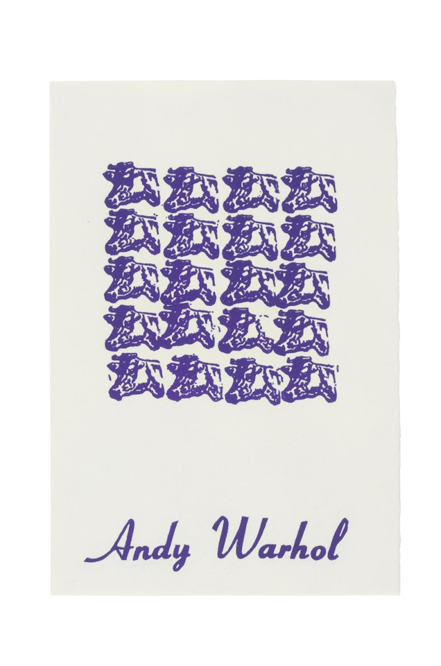 Purple Cows, from Stamped Indelibly (Feldman & Schellmann II.17A) by Andy Warhol