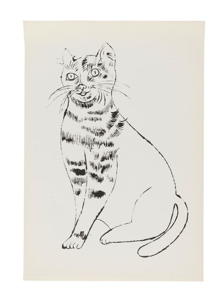 One Plate, from 25 Cats Named Sam and One Blue Pussy (Feldman & Schellmann IV.55A) by Andy Warhol