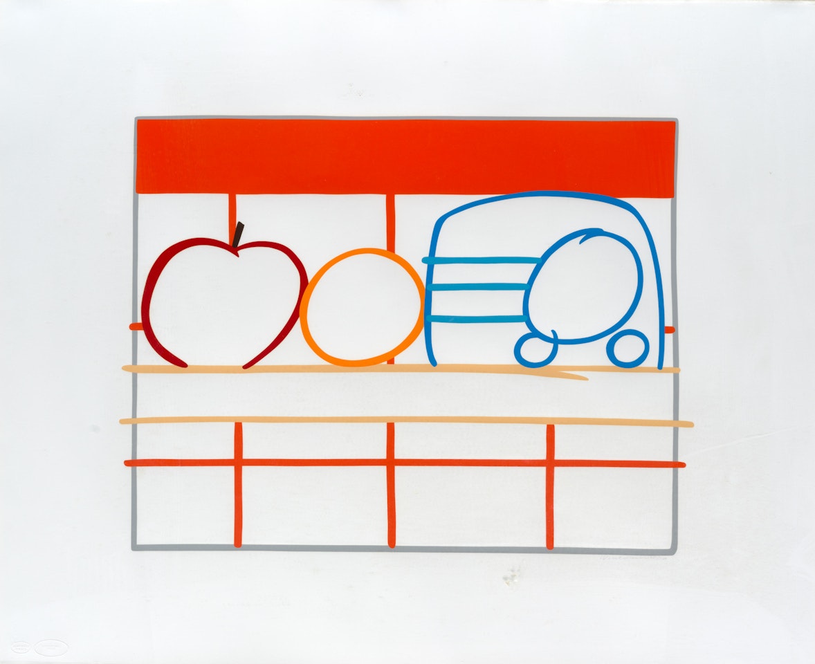 Still Life with Apple, Orange and Radio by Tom Wesselmann