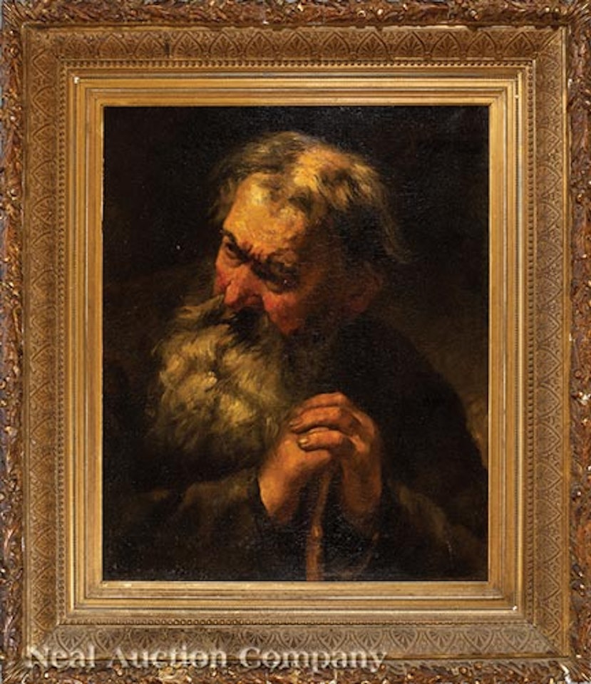 "Study of an Old Man with Cane", in the manner of Sir Peter Paul Rubens"; portrait of "One of Three Magi, possibly Gaspar" at the Museo de Arte de Ponce, Puerto Rico by Continental School