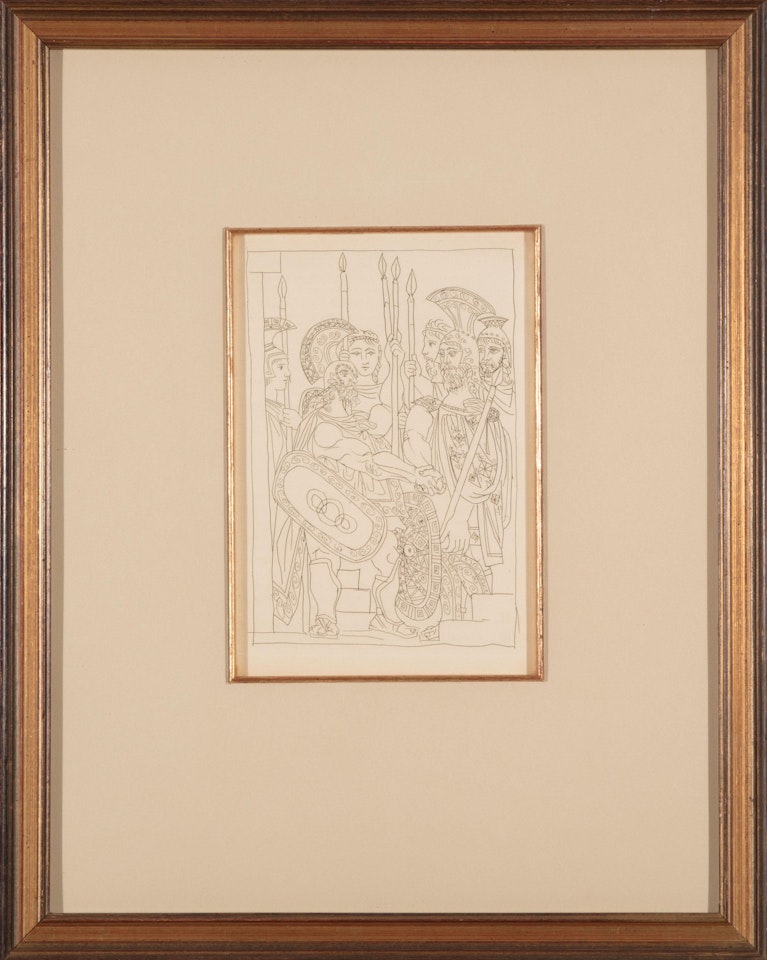 "Serment des Femmes", "Couple et Enfant", "Cinésias et Myrrhine" and "Accord Entre les Guerrieres de Sparte et d"Athènes" by Pablo Picasso