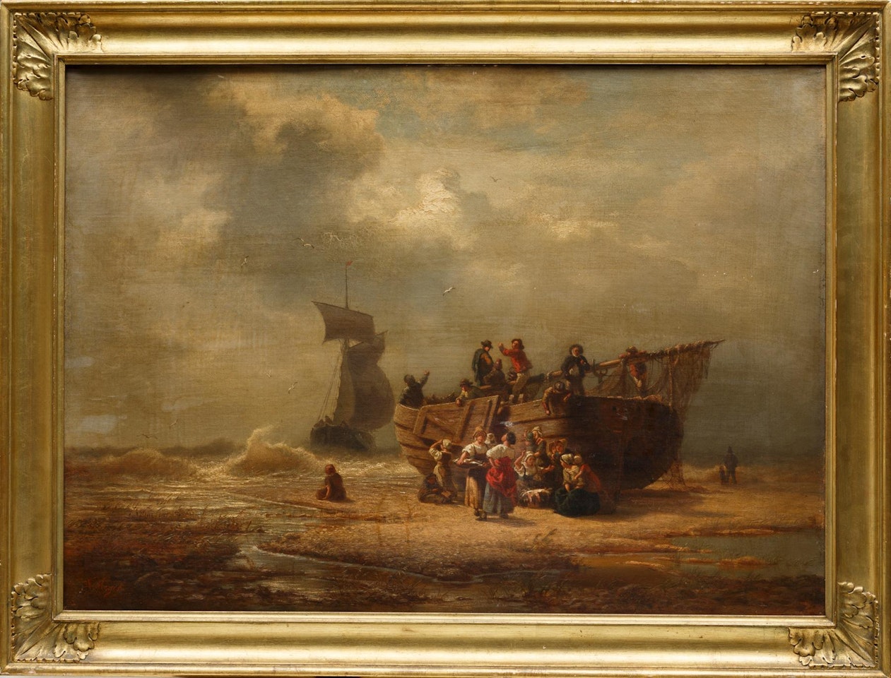 "Fishing Boat Returning with Catch" by Continental School