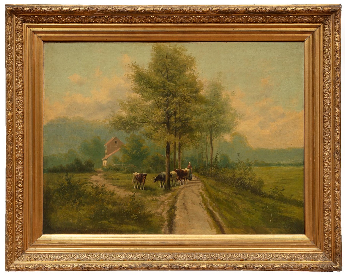 "Bringing Cows to Pasture" by Continental School