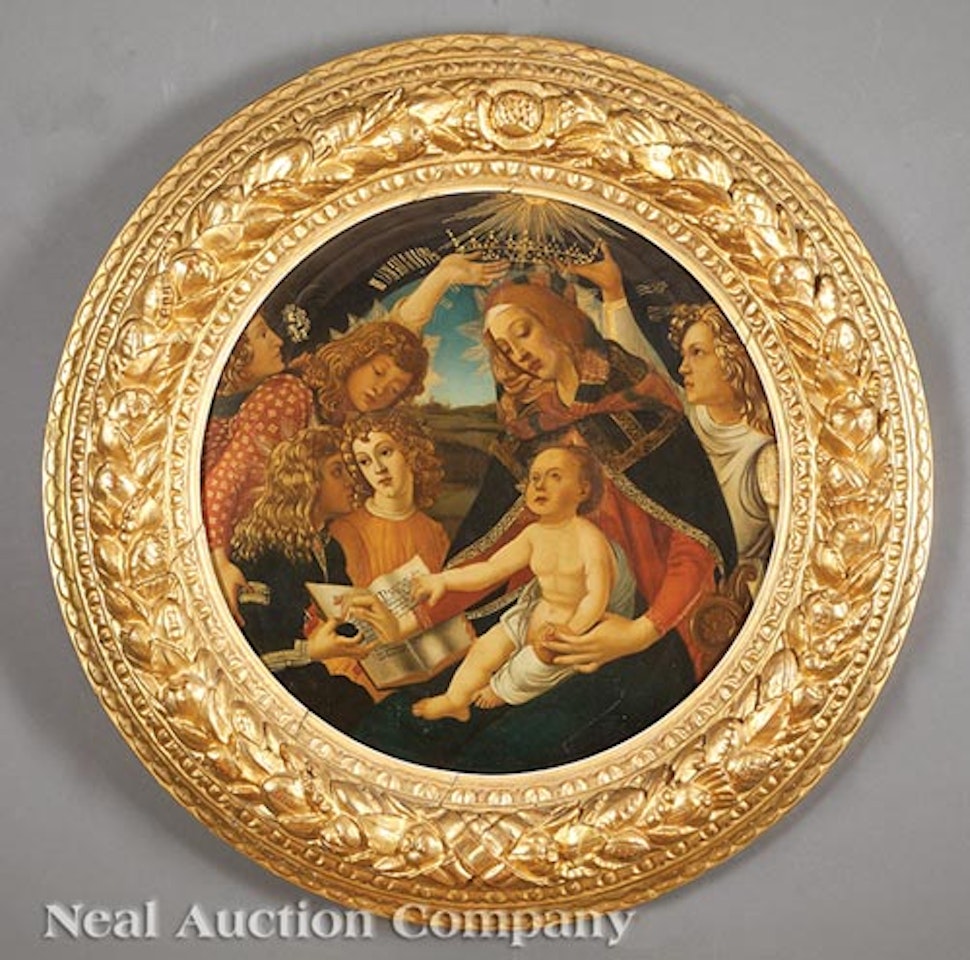 "The Virgin as Queen of Heaven with the Christ Child and Five Angels" by Italian School