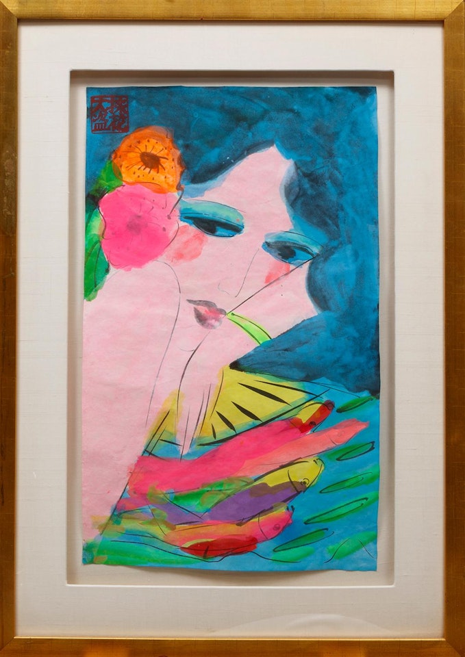 "Woman with Fish" by Walasse Ting