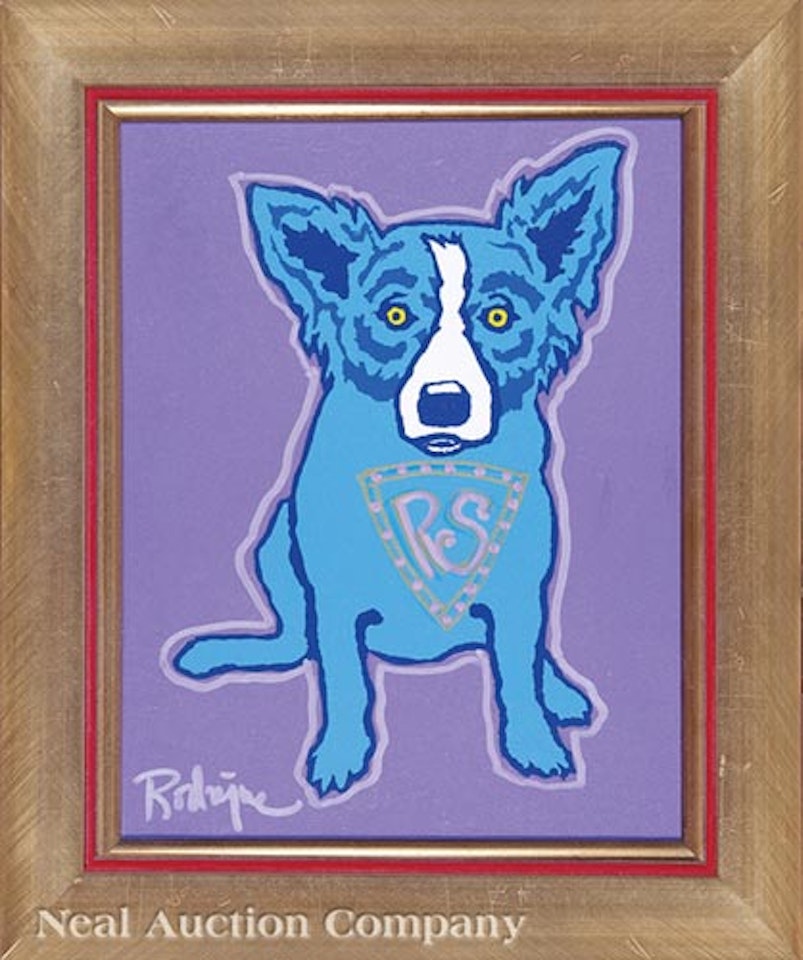 "Untitled (Rodrigue Studio Blue Dog) " by George Rodrigue