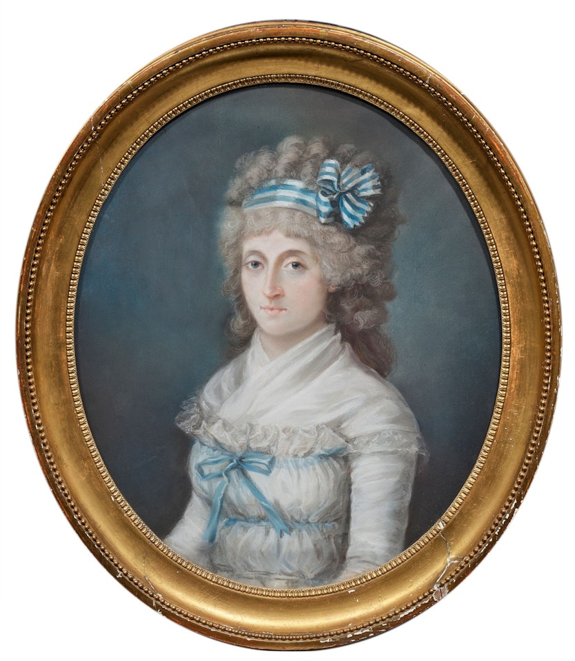 Portrait of Mademoiselle Balagny, wife of Jean François Pillot, grandmother of Henri Catillon by French School