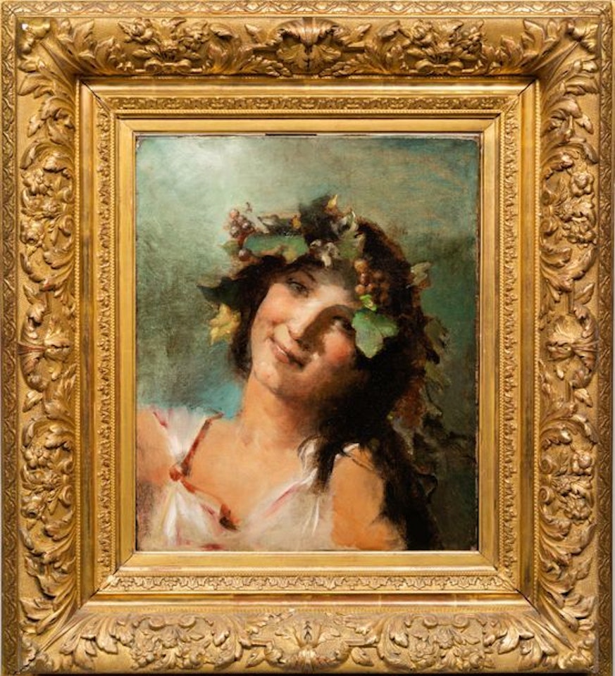 Bacchante, allegory of wine by French School