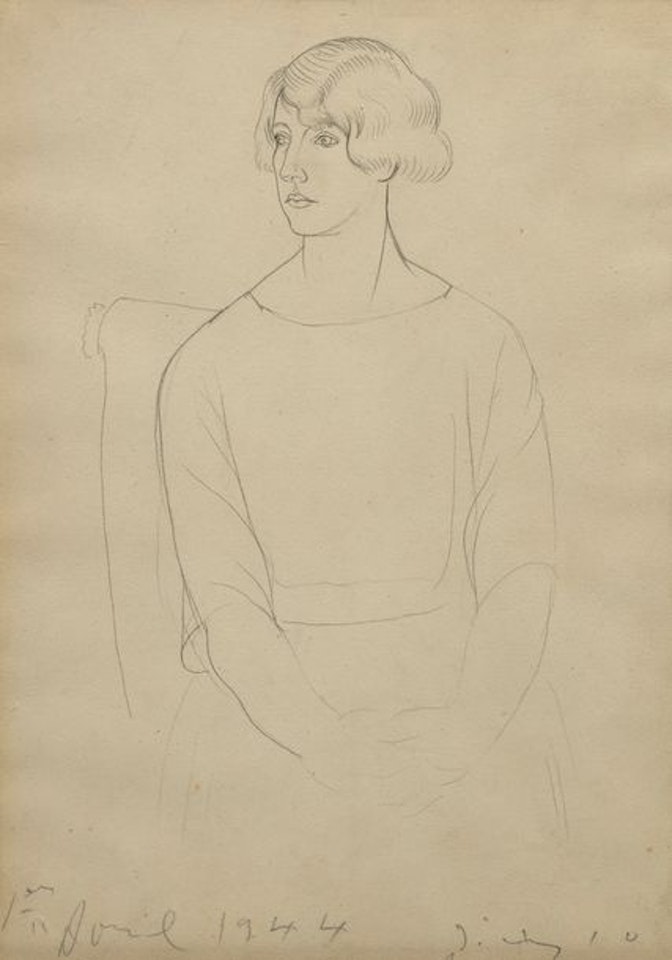 Portrait of the Countess Étienne de Beaumont, January 1921 by Pablo Picasso