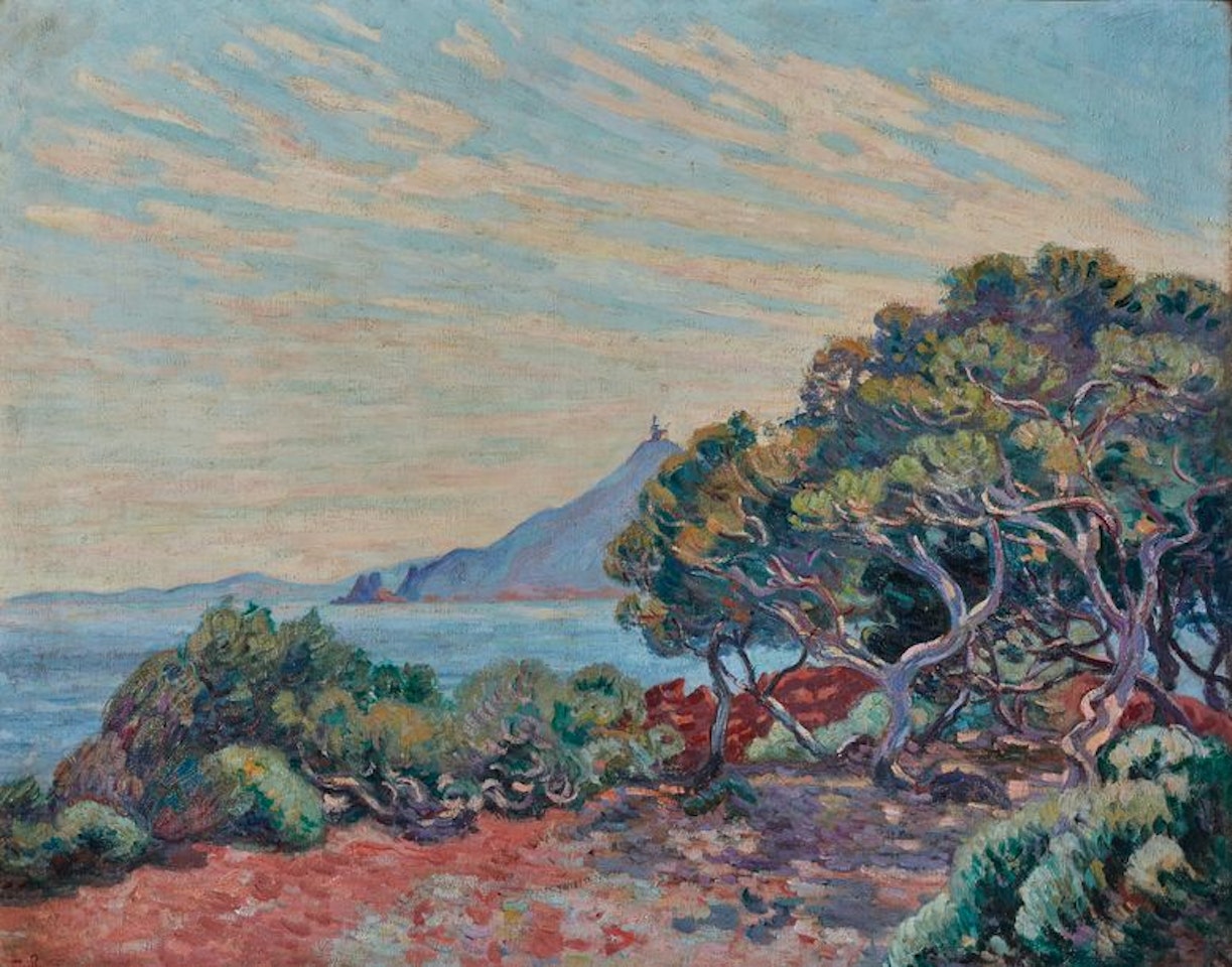 The bay of Agay, semaphore on the right by Armand Guillaumin