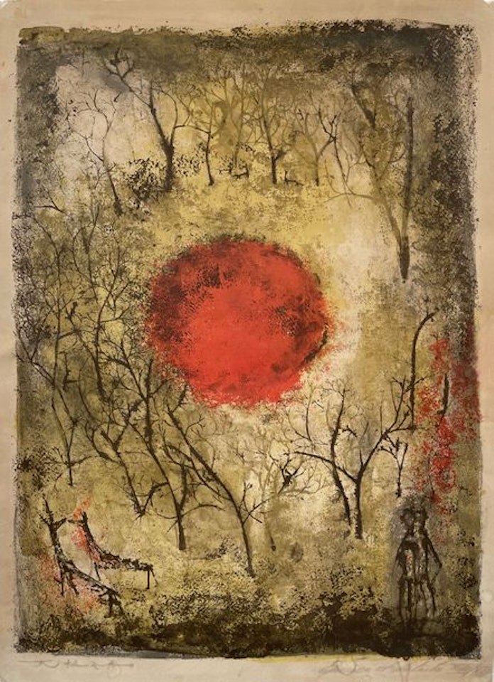 Red Sun by Zao Wou-Ki