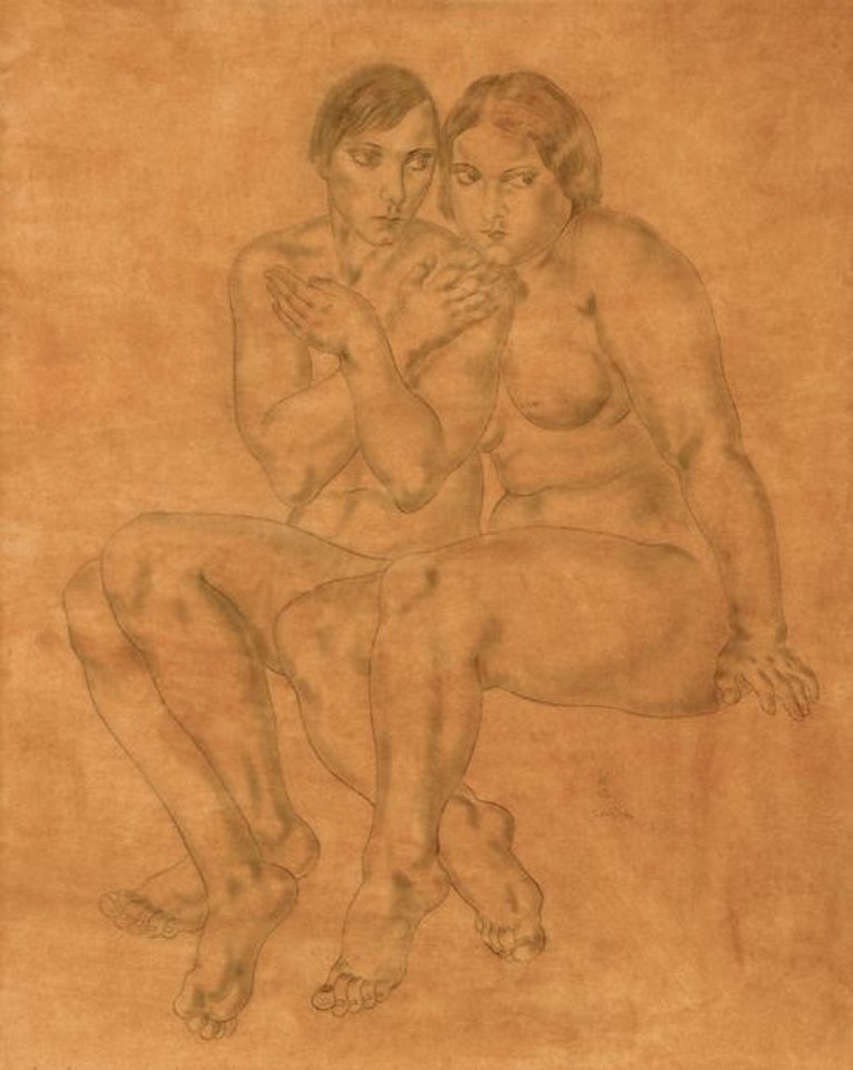 The Two Friends by Leonard Tsuguharu Foujita