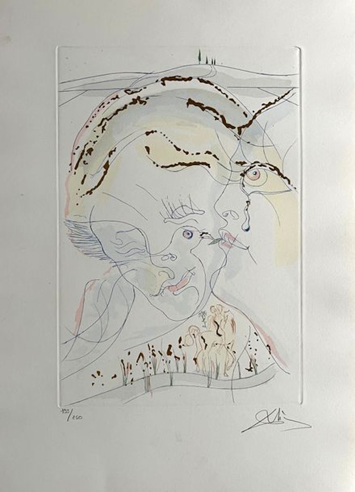 Behold Thou Art Fair from the Song of songs of King Salomon from Portfolio Song of songs of Salomon by Salvador Dali