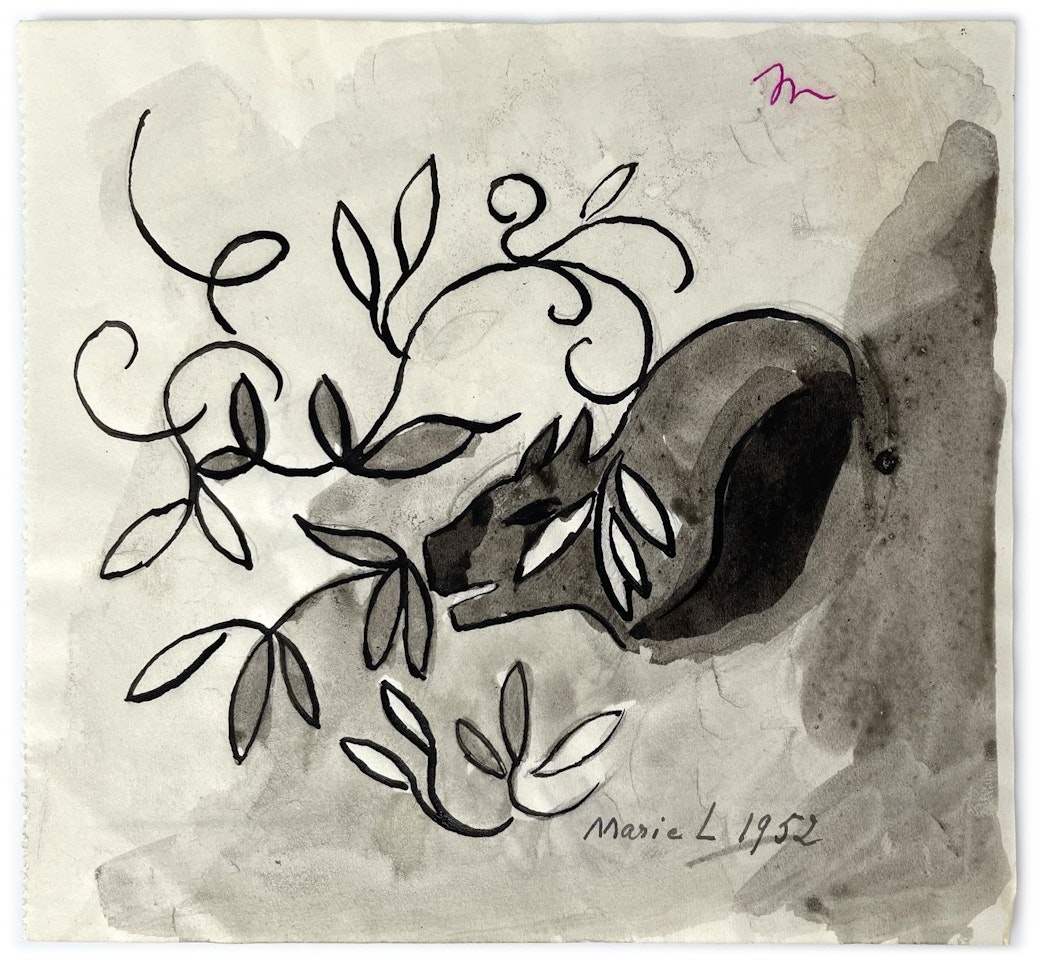 Dog in the Flowers by Marie Laurencin