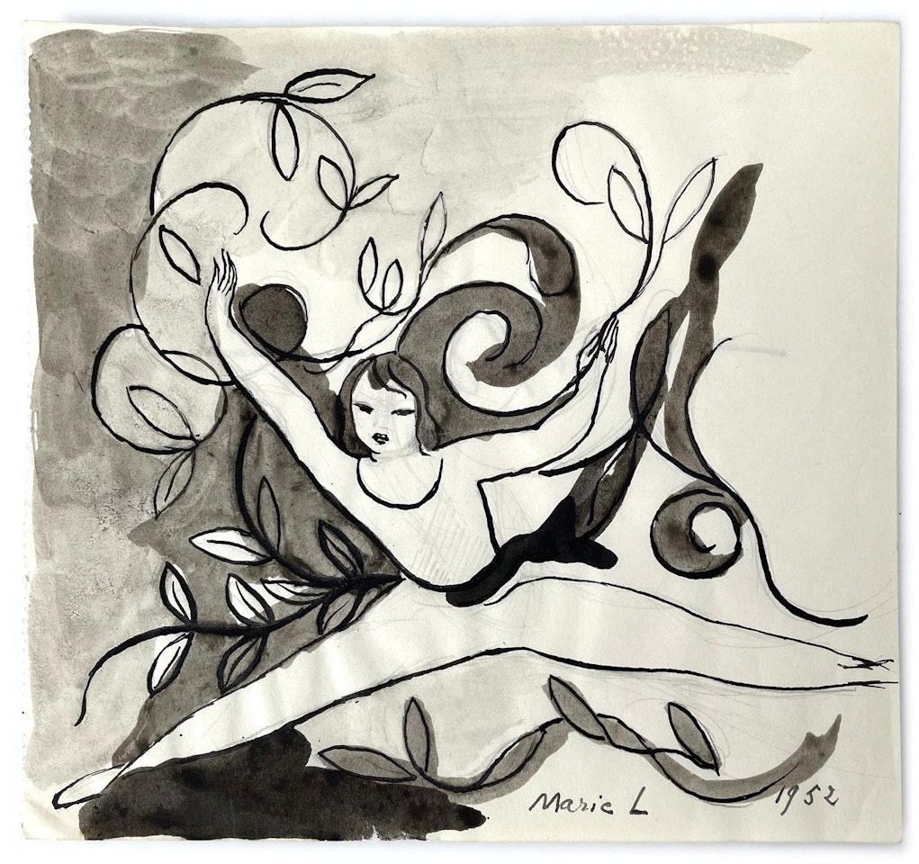 Woman making the big scuttle by Marie Laurencin