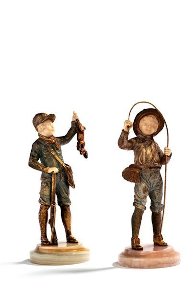 The Hunter and The Fisherman by French School
