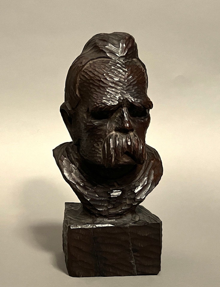 Bust of a man with a moustache by Italian School