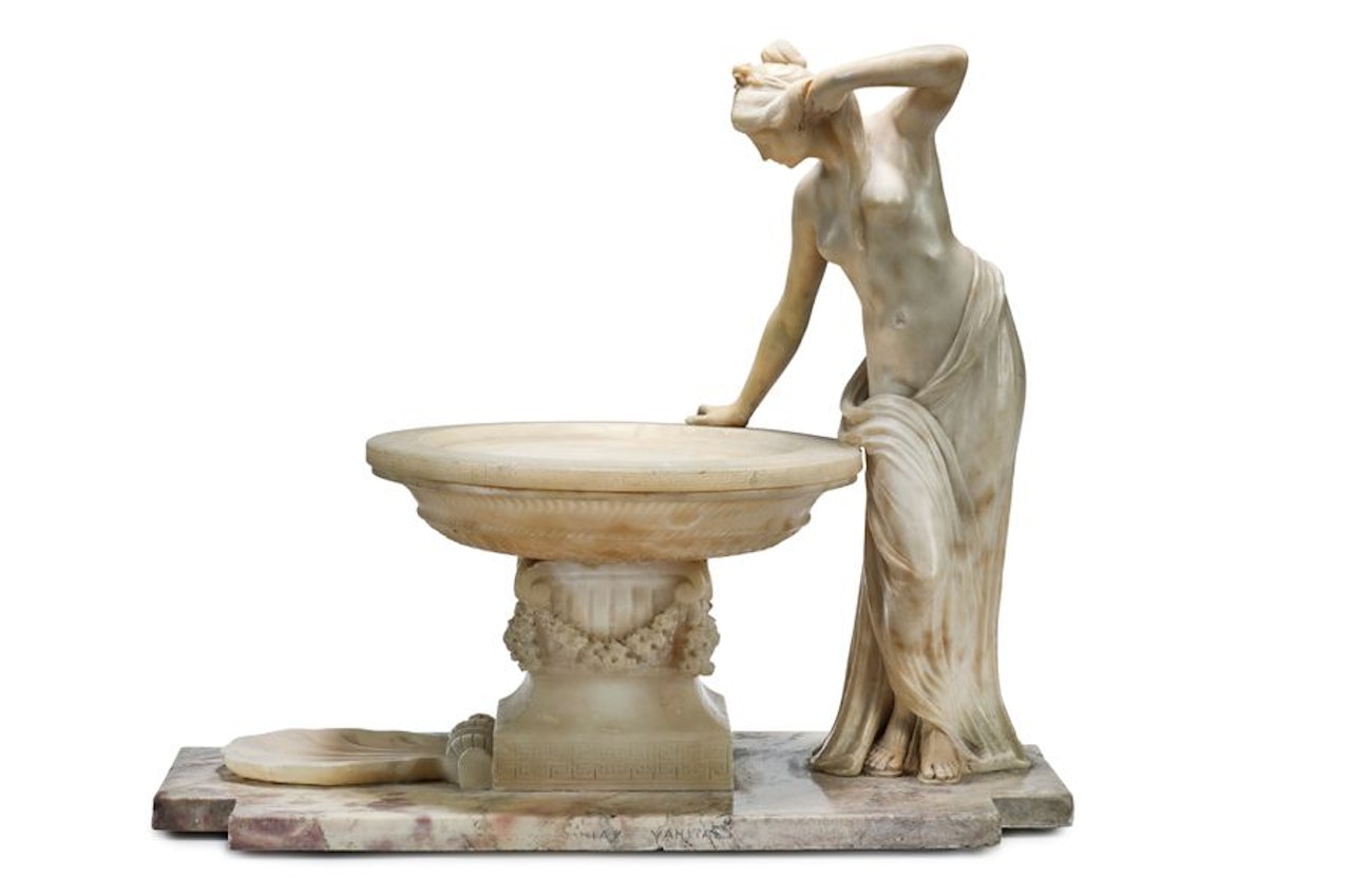 Nymph with basin by French School