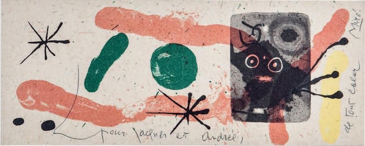 “Cartons” exhibition, Galerie Maeght Invitation to the opening on May 4, 1965 by Joan Miró