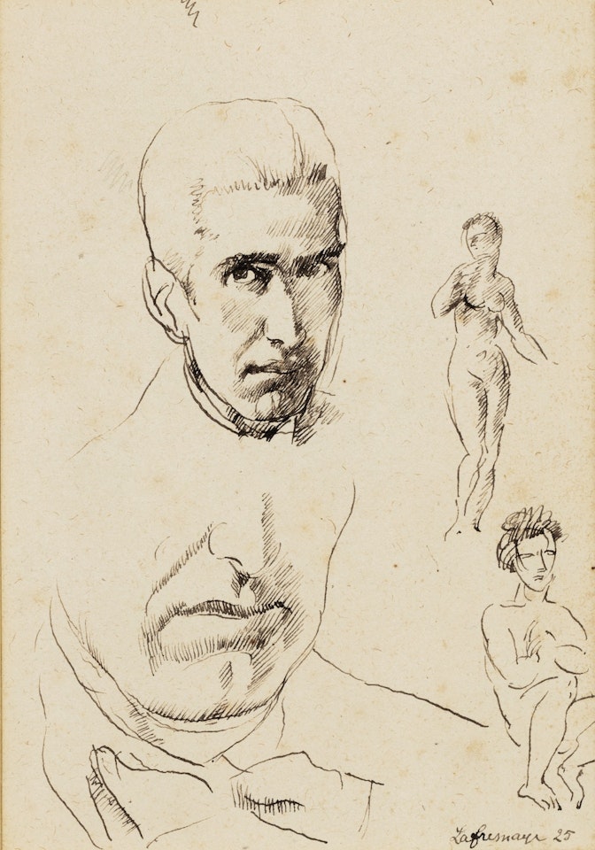 Etudes pour l"autoportrait by Roger de la Fresnaye