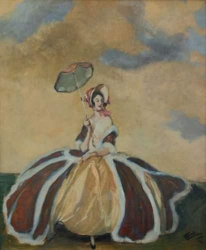 “Elegant with a parasol, 1922” by Jean Gabriel Domergue