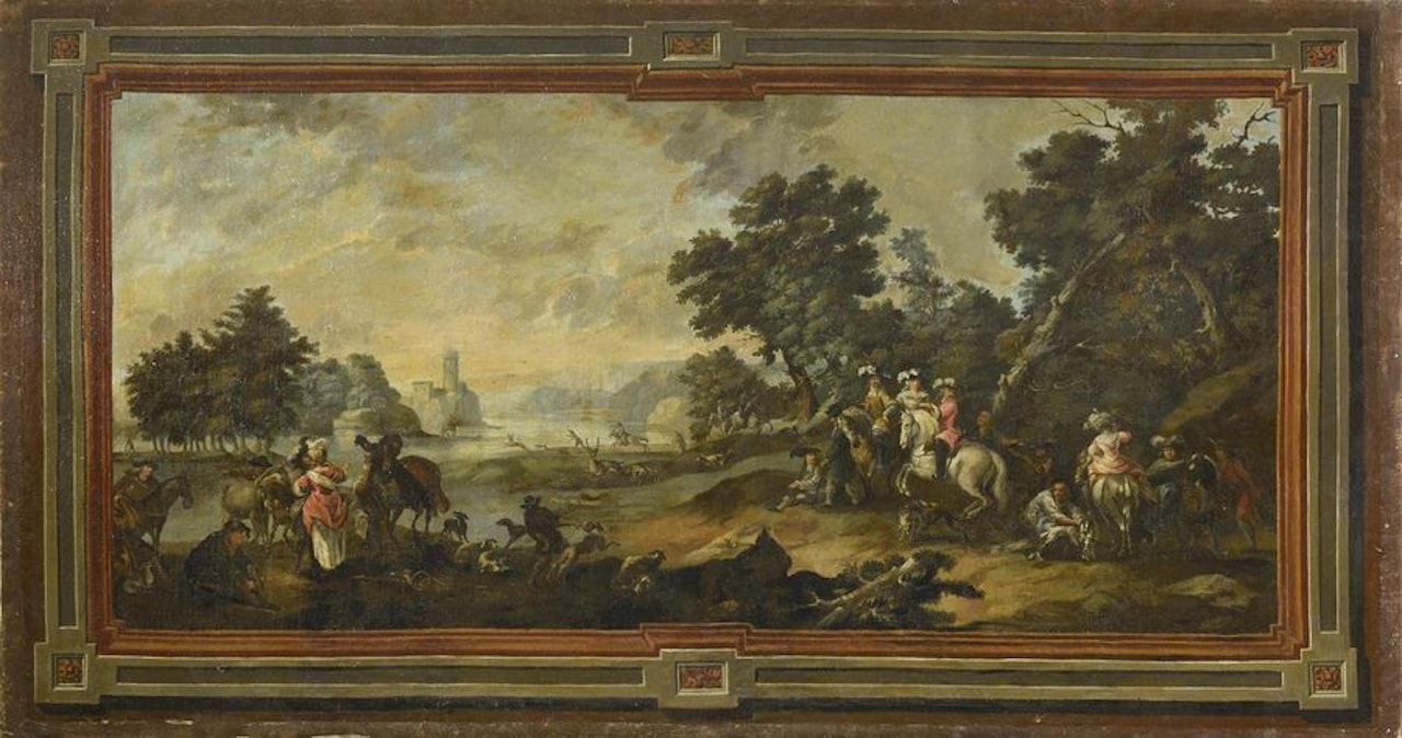 The Great Deer Hunt by Nicolaes Pietersz Berchem