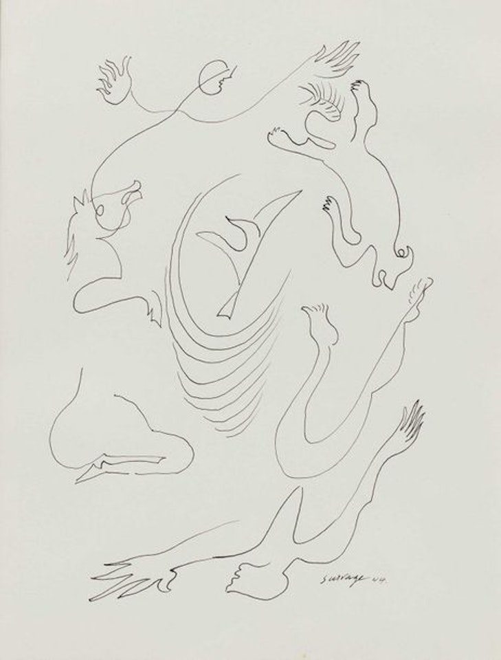 Acrobates et cheval by Leopold Survage