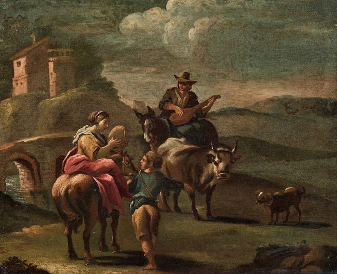 Famille de bergers by Italian School