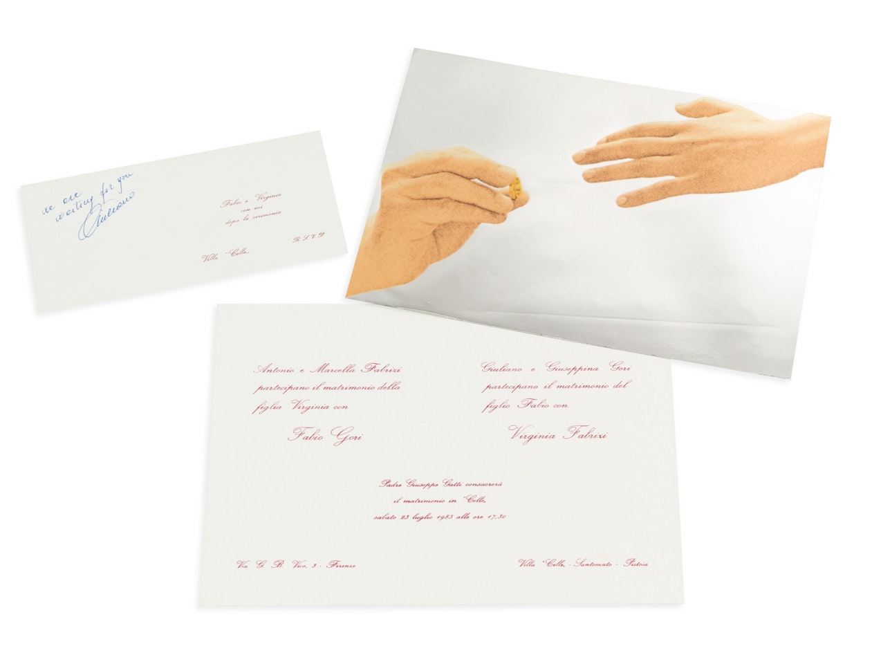 Untitled (Invitation Card for the Wedding of Fabrizio Gori) by Michelangelo Pistoletto