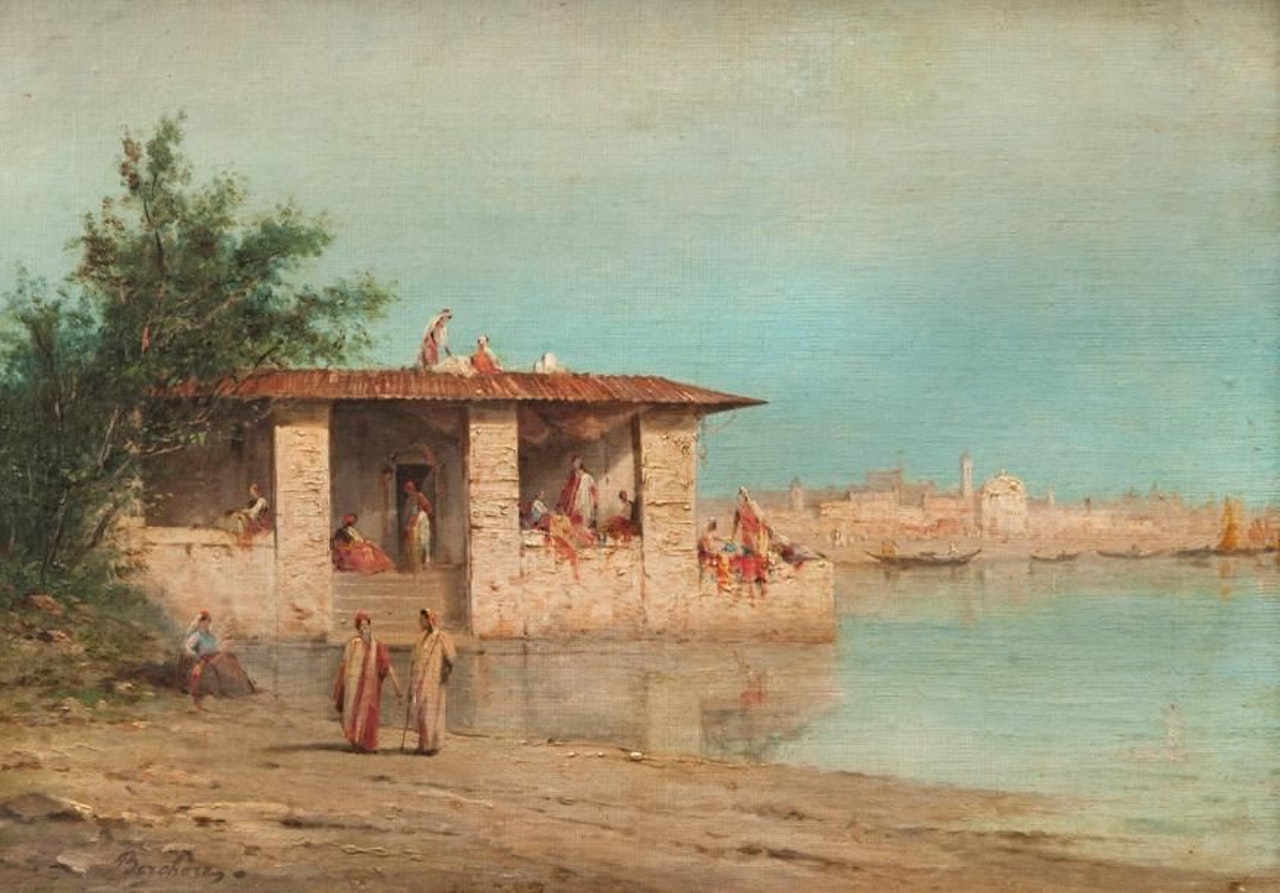 Harem on the banks of the Nile by Narcisse Berchere