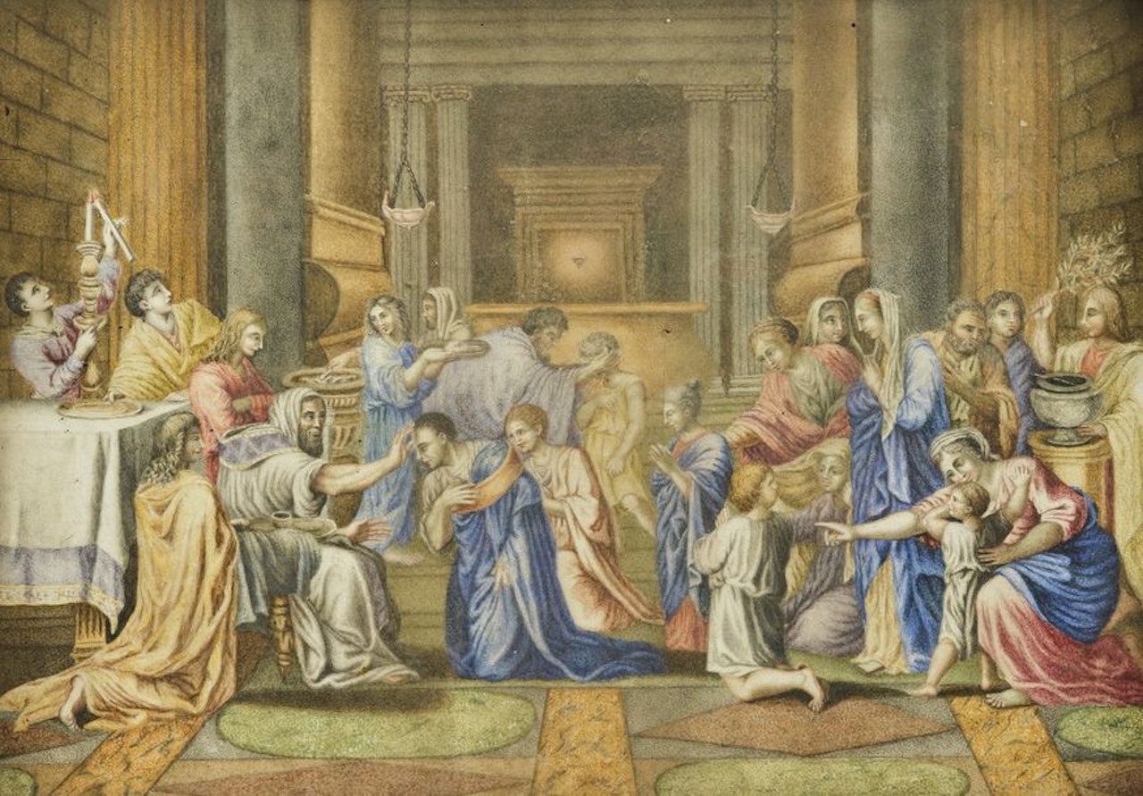 La confirmation, d"après Poussin by French School