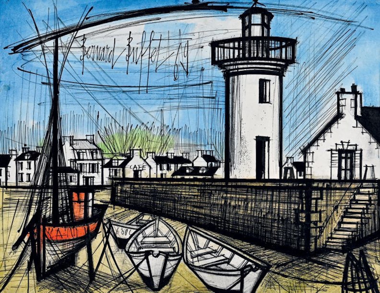 Canal at the lighthouse by Bernard Buffet